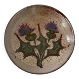 Vallauris deep plate with thistles