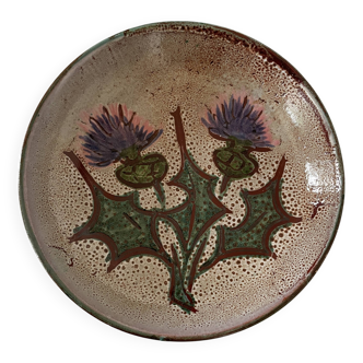 Vallauris deep plate with thistles