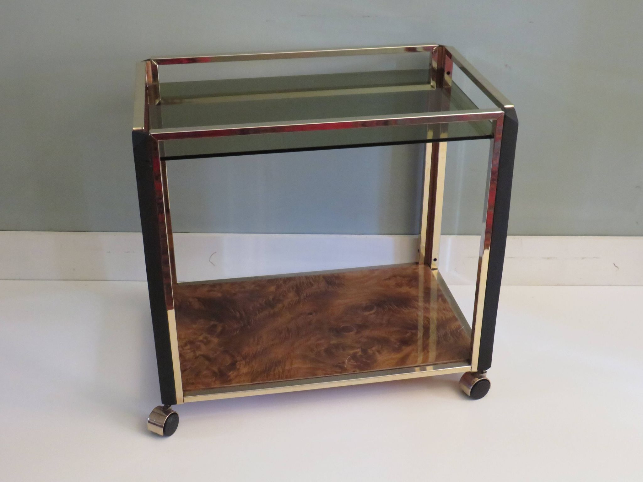 Vintage Italian beverage cart in the style of Romeo Rega, 1970