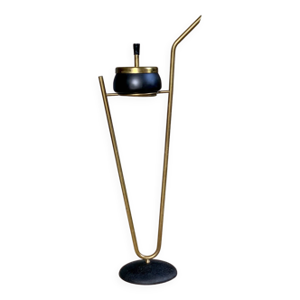 Vintage brass pedestal ashtray