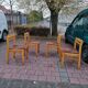 4 old Scandinavian chairs vintage teak 1960