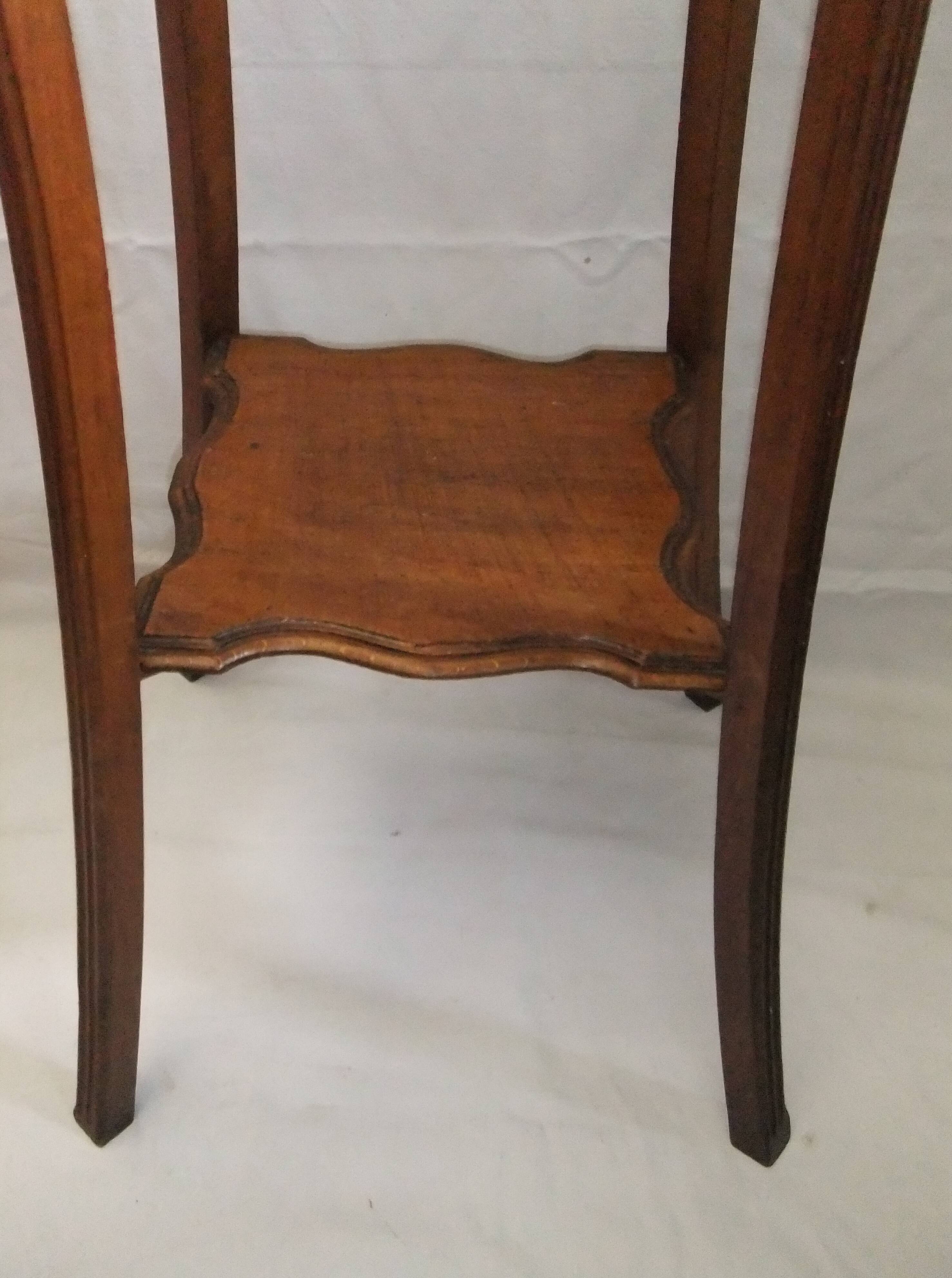 Wooden side table, pedestal console, 110 cm, plant stand, statue, sculpture