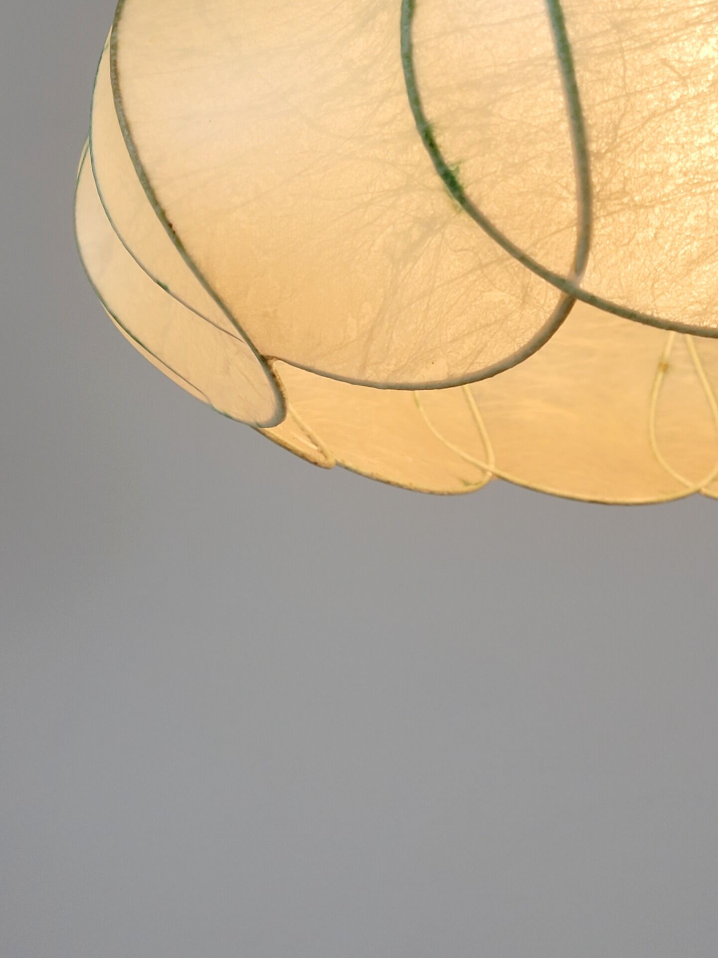Large vintage Cocoon hanging lamp by Goldkant Leuchten
