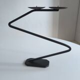 Brutalist wrought iron candle holder 1950