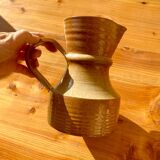 Graphic stoneware pitcher