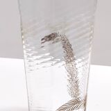 Transparent and Gold Hexagonal Murano Glass Vase by Cenedese