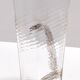 Transparent and Gold Hexagonal Murano Glass Vase by Cenedese
