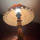 Elegant small table lamp in natural pine – 1980s
