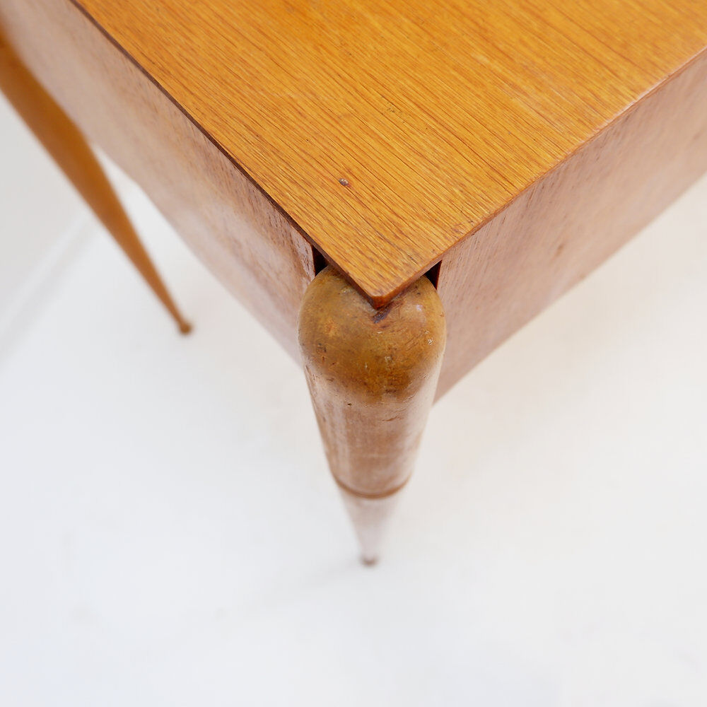 Dressing table with mirror, drop leaf and drawers - 20th century