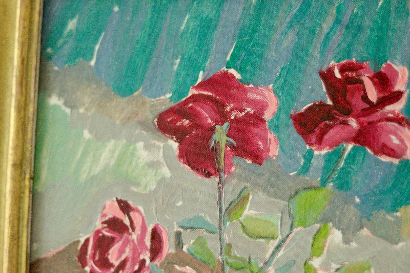 Flowers in vase by Olle Wilner