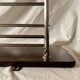 Large Art Deco wall-mounted coat rack in wood and chrome metal with mirror