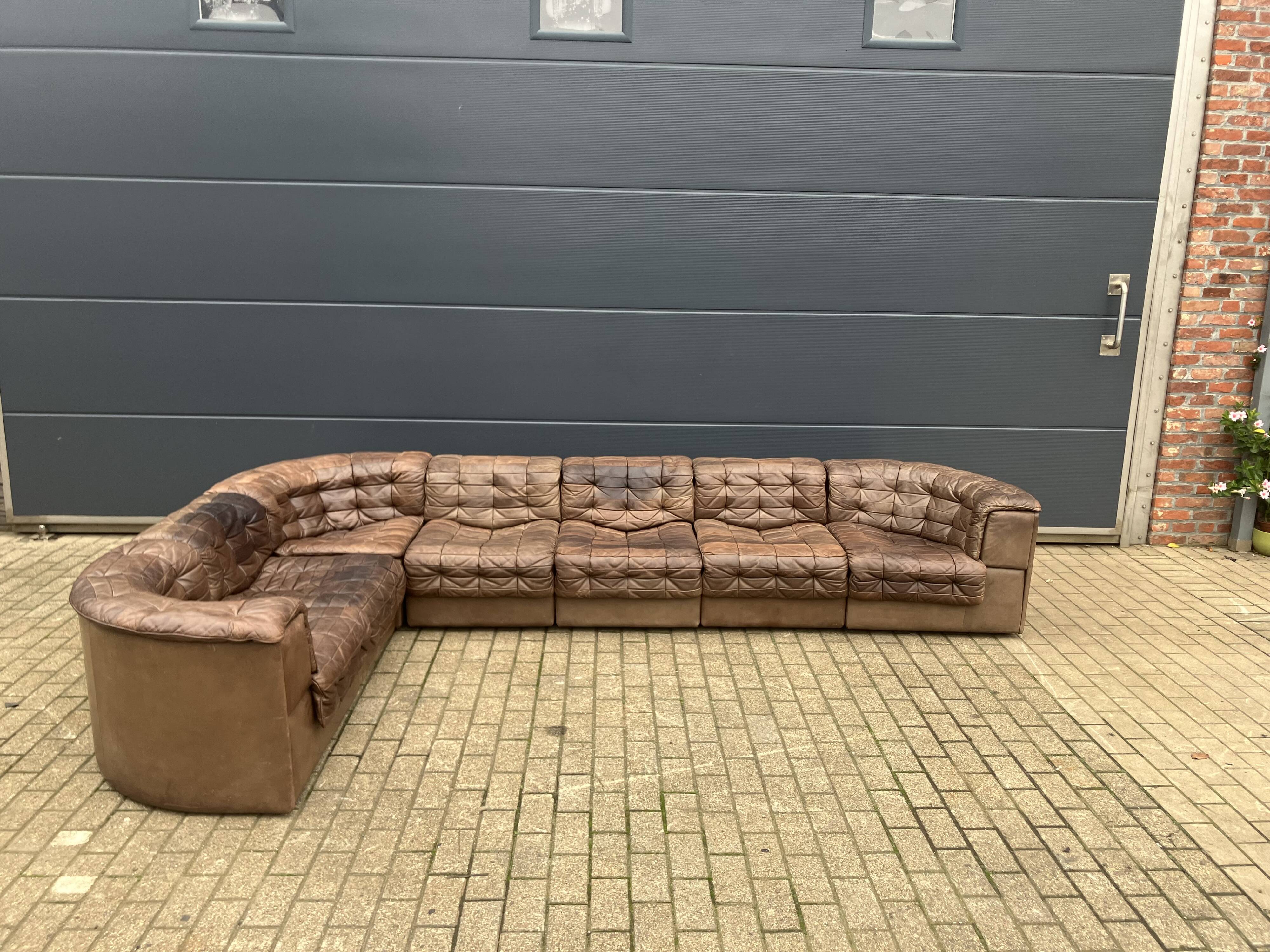 Prachtige De Sede Ds11, 7-delige set in brown patchwork