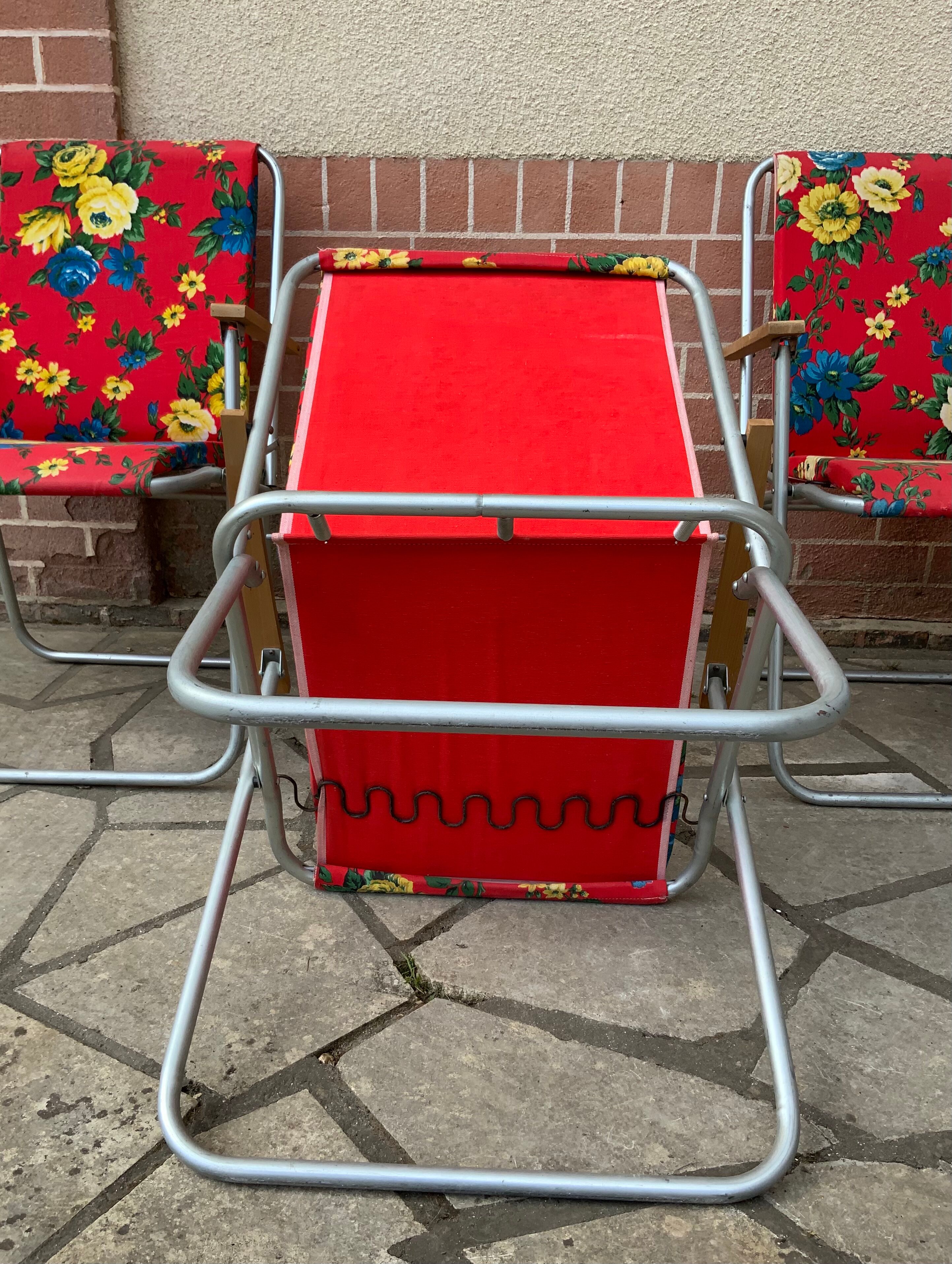 Fauteuils de jardin pliants vintage