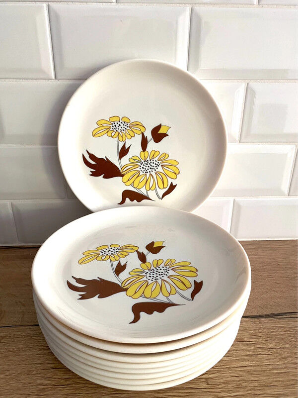 9 Sovirel opaline dessert plates