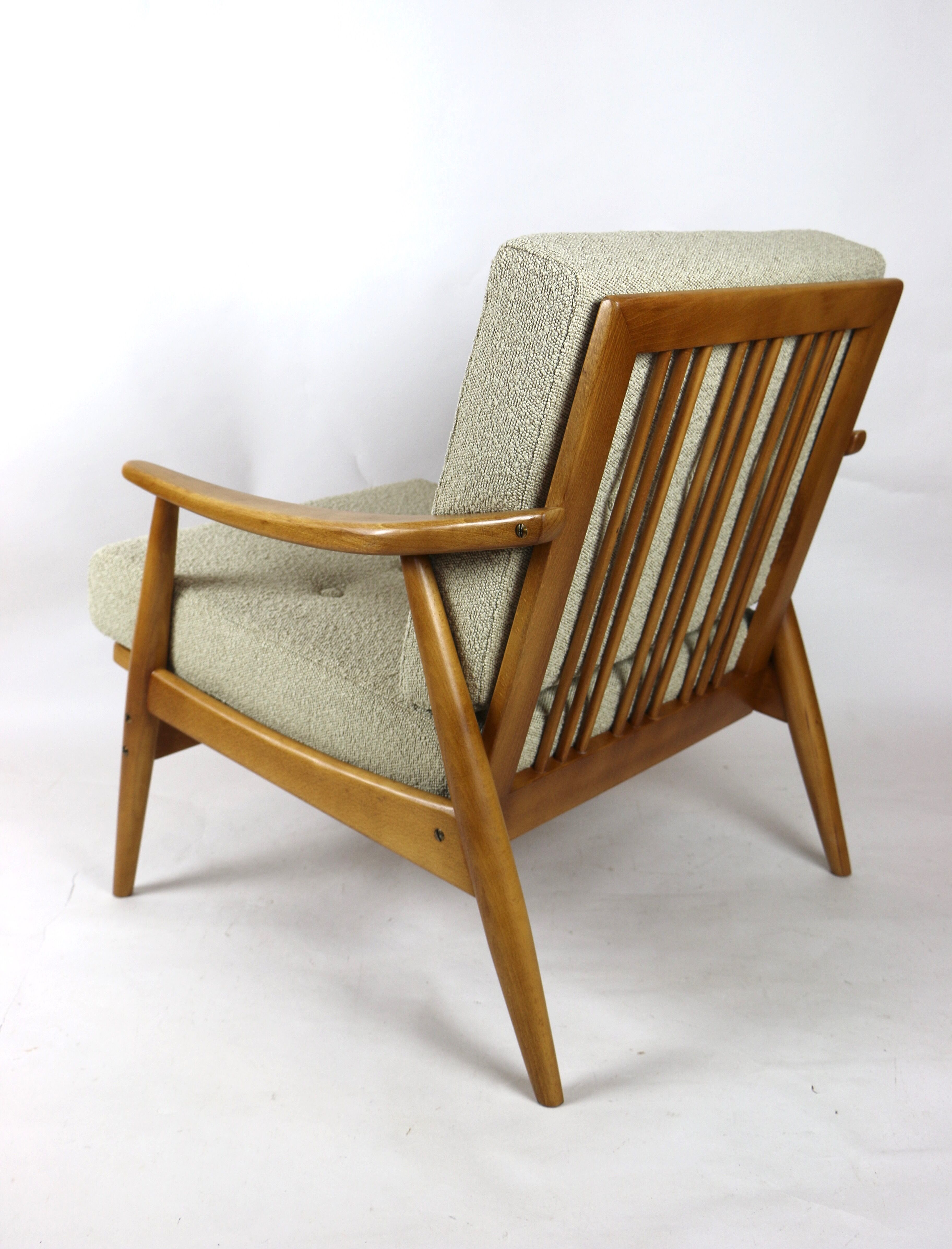 Beige boucle german bund armchair, 1970s