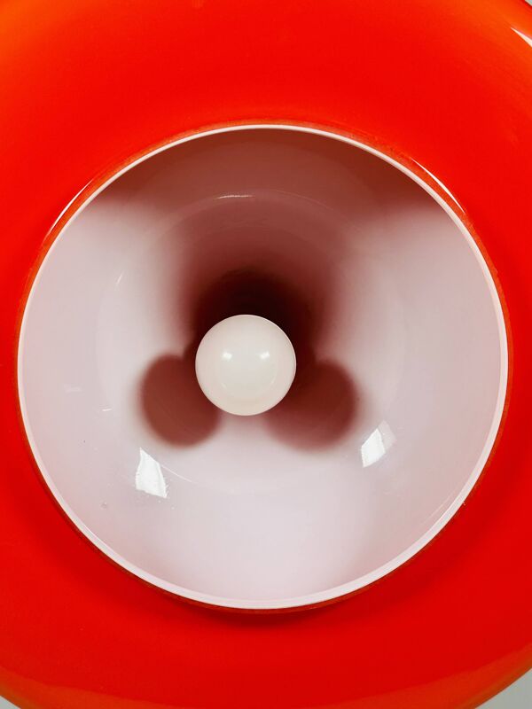 1960s/70s UFO Ceiling Lamp Hanging Lamp by Doria Leuchten Glass Space Age