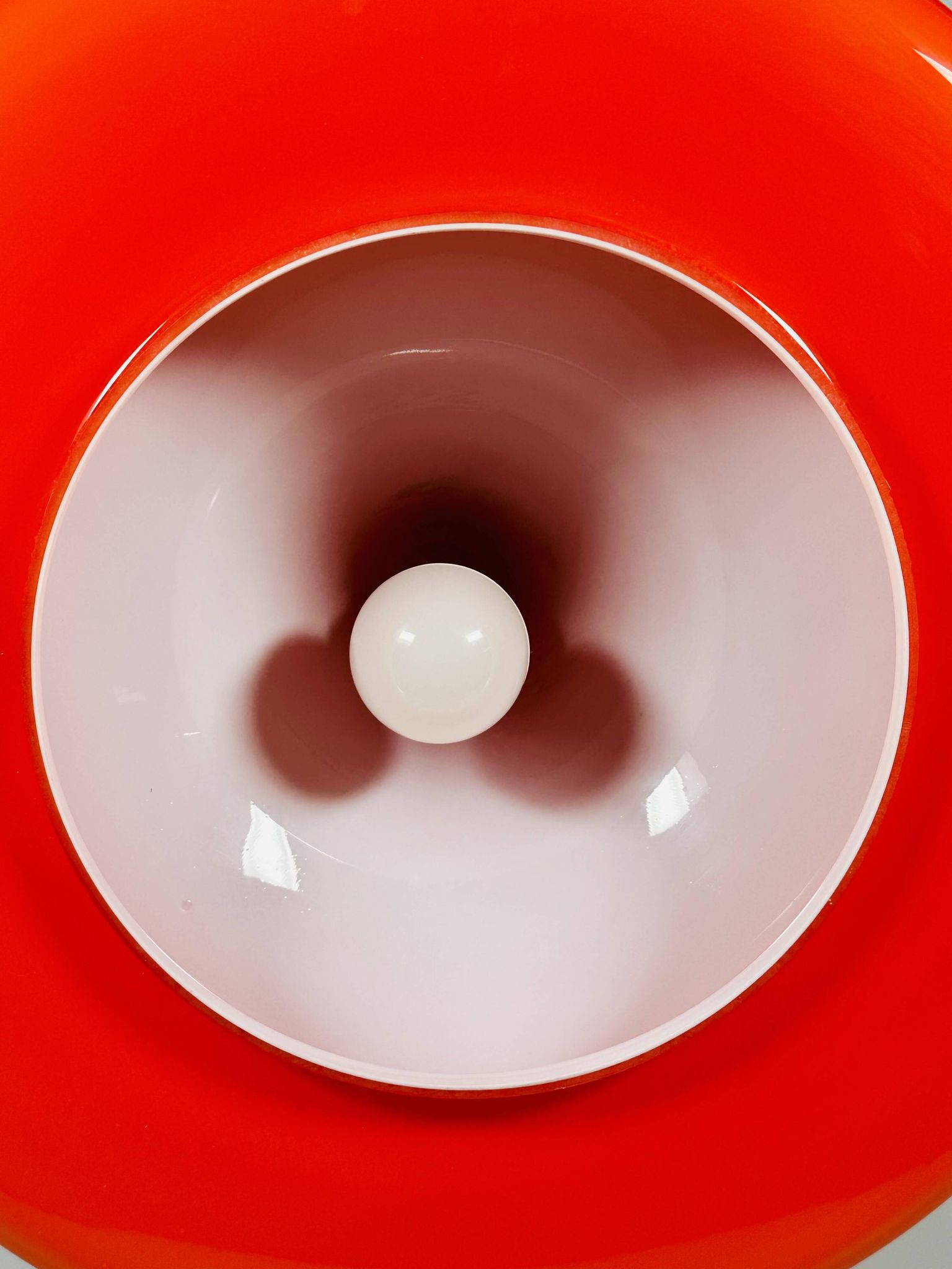 1960s/70s UFO Ceiling Lamp Hanging Lamp by Doria Leuchten Glass Space Age
