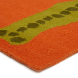 Crocodile wool runner rug