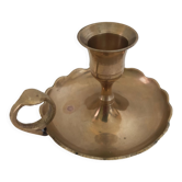 Brass handheld candle holder