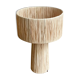 Minimalist raffia bedside table lamp