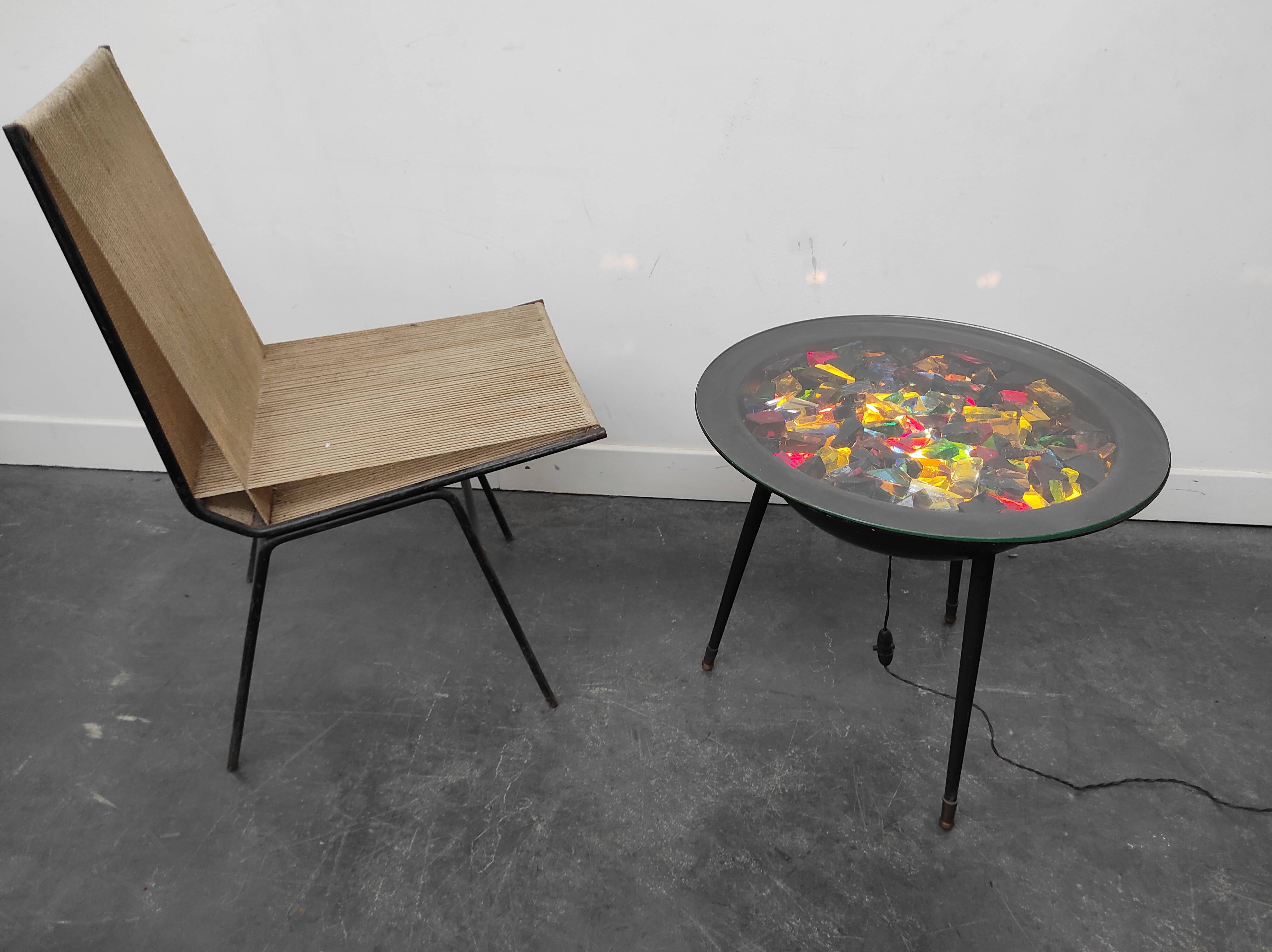 Illuminated 1950s coffee table