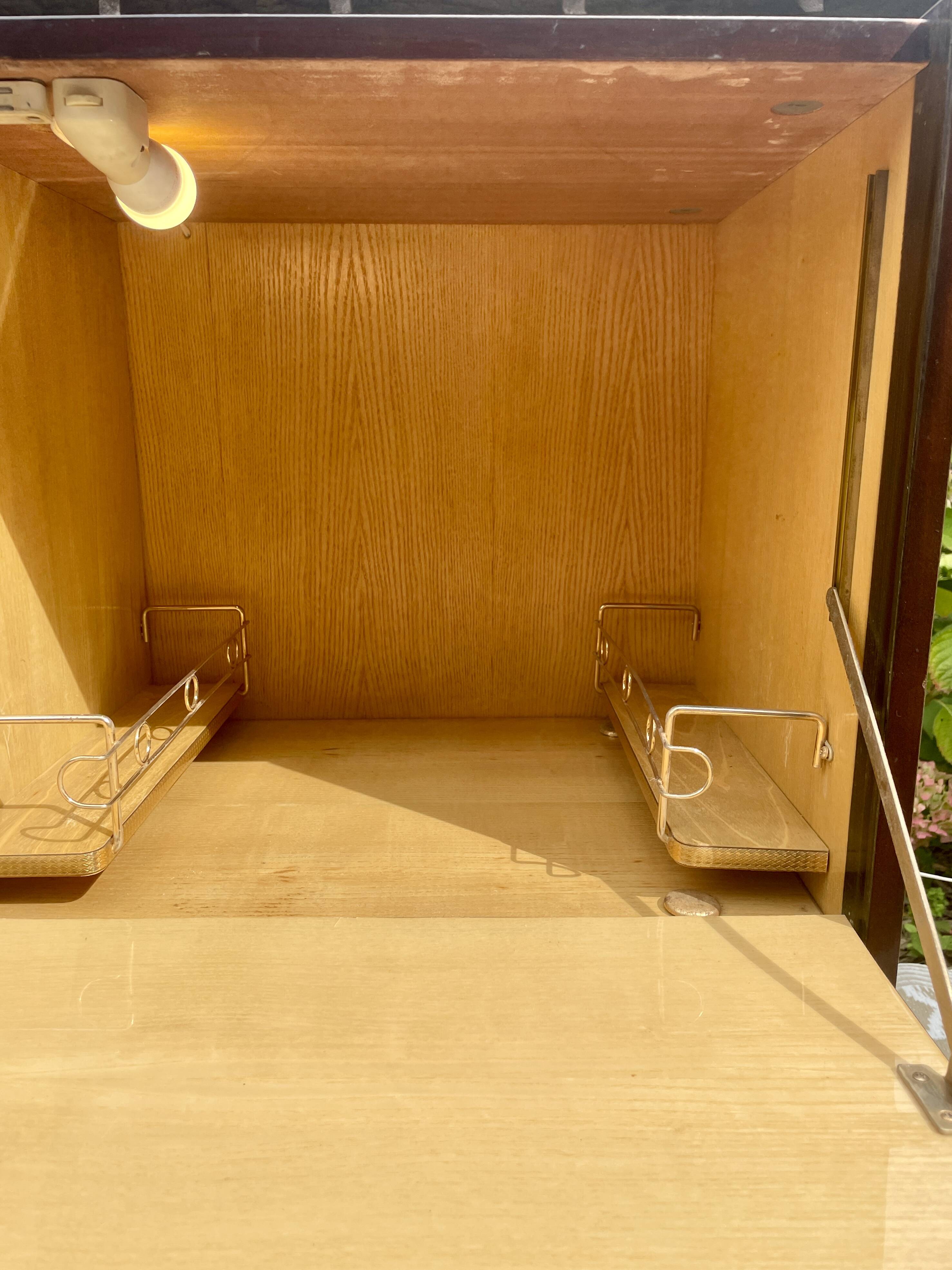 Bar cabinet on wheels