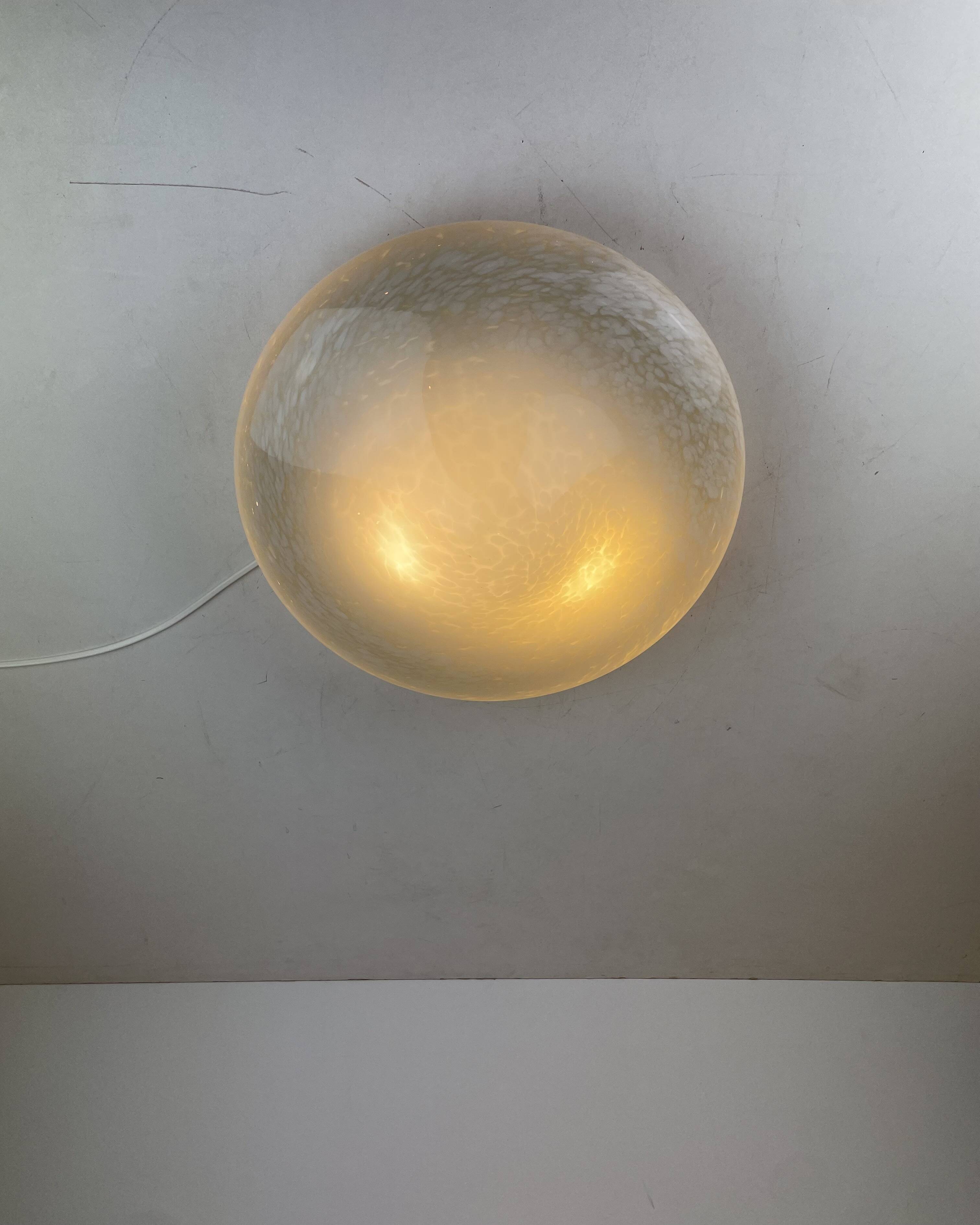 Maculato Murano Glass Ceiling Lamp, Italy, 1980s