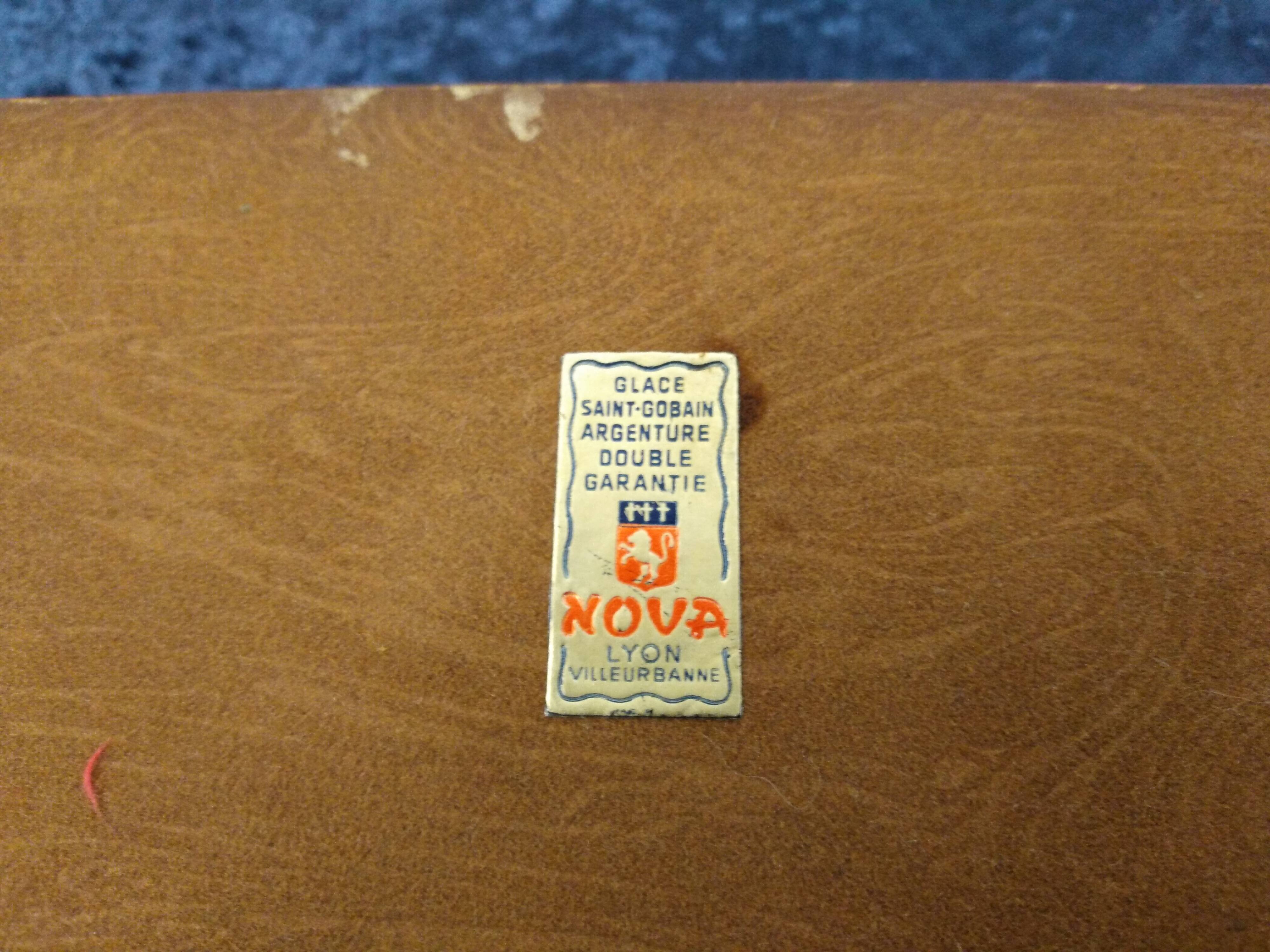 Plateau Art Déco biseauté vintage St Gobain
