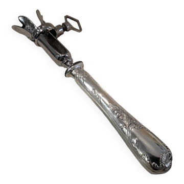 Leg of lamb handle, silver-plated metal handle, Christofle Marly silversmith, 21.6cm