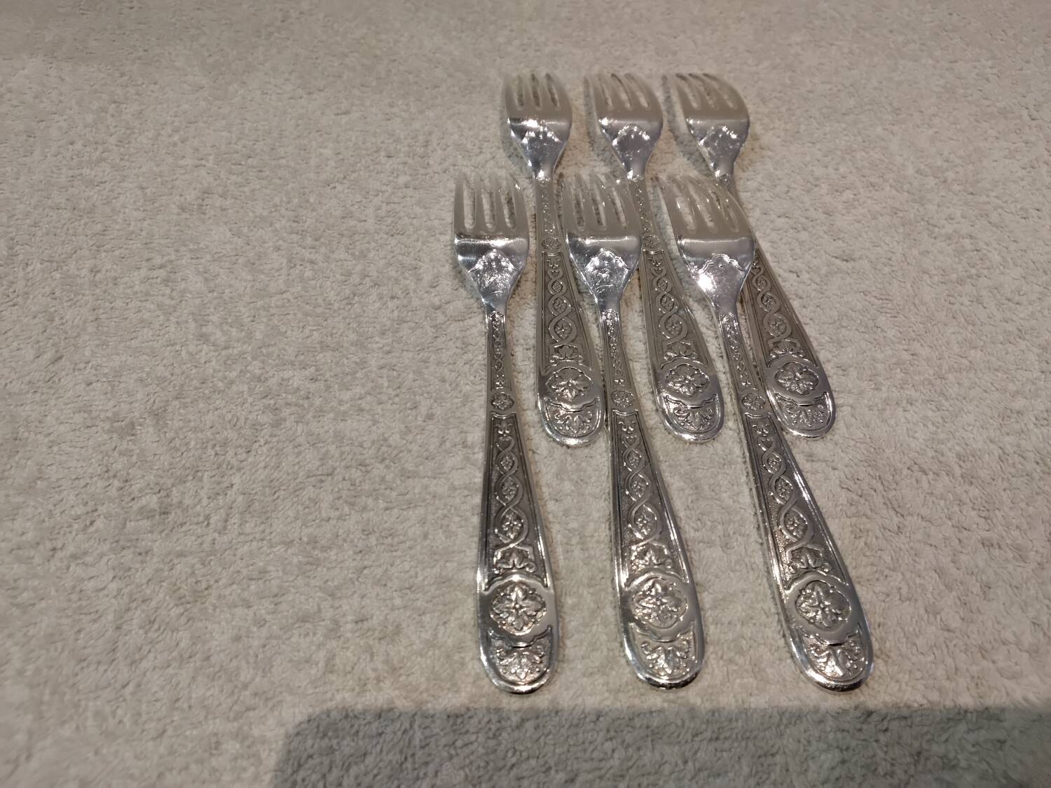 6 fourchettes à dessert métal argenté orfèvre Christofle Villeroy