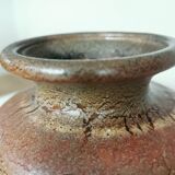 Fat Lava Pottery Vase: Vintage West Germany 202-13, Brown Drip Glaze