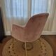 Fauteuil torre 1961 – modèle da vinci 02 – velours rose pâle