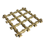 Faux bamboo trivet in bronze, Italy, 1970s