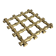 Faux bamboo trivet in bronze, Italy, 1970s