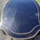 Napoleon III black lacquered wood and brass table