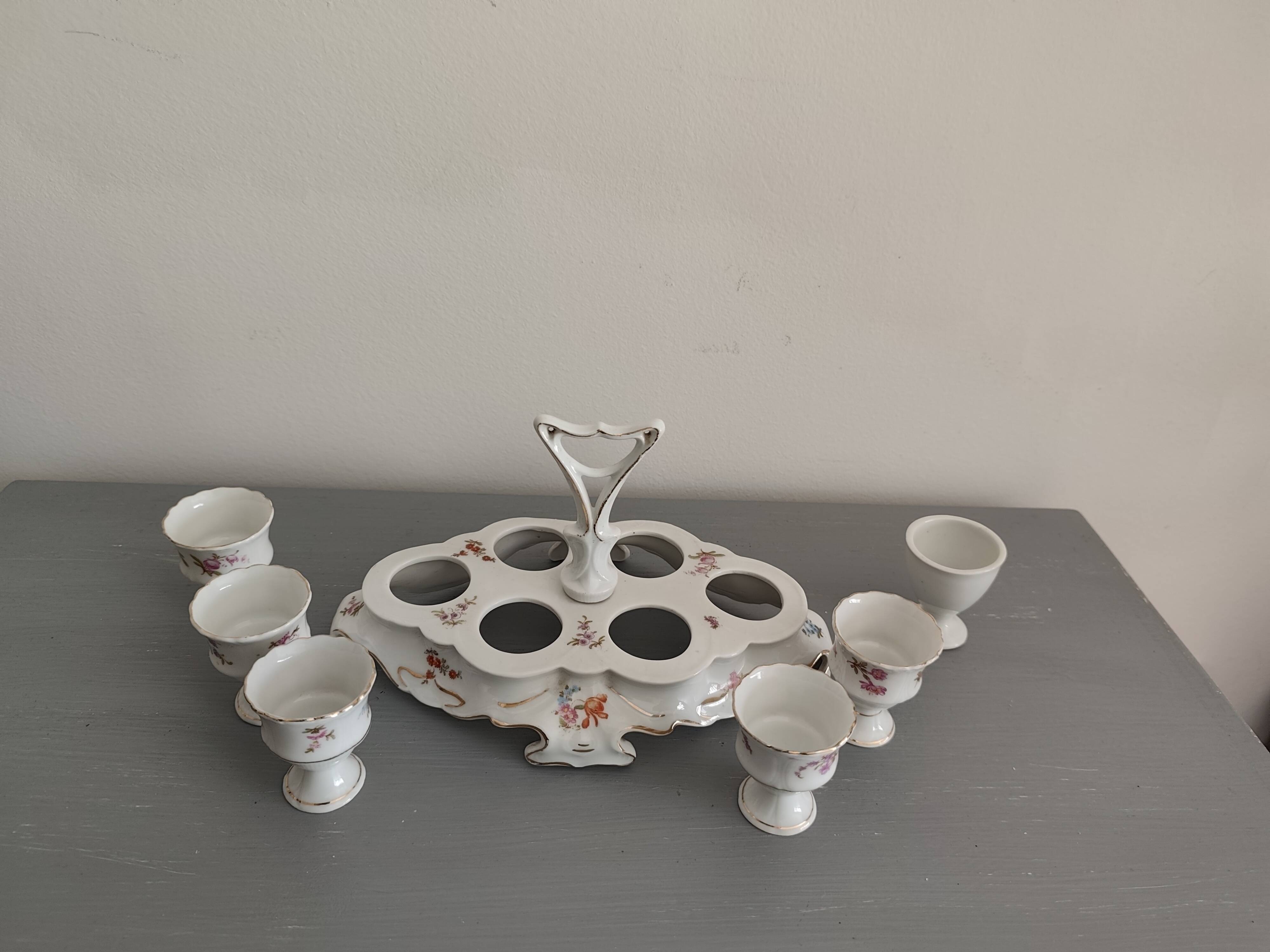 Porcelain egg cups from the 1960s