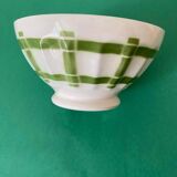 Large faceted earthenware bowl