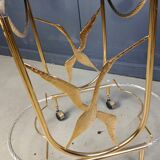 Vintage Italian brass bar cart, 1970s