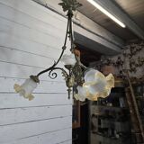 Ancien lustre en bronze 4 lumières