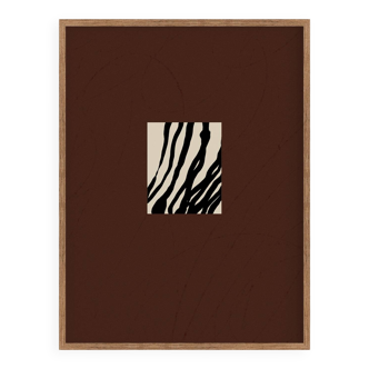 Abstract modern brown giclee print, 50x70cm