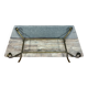 Table basse en laiton doré et verre