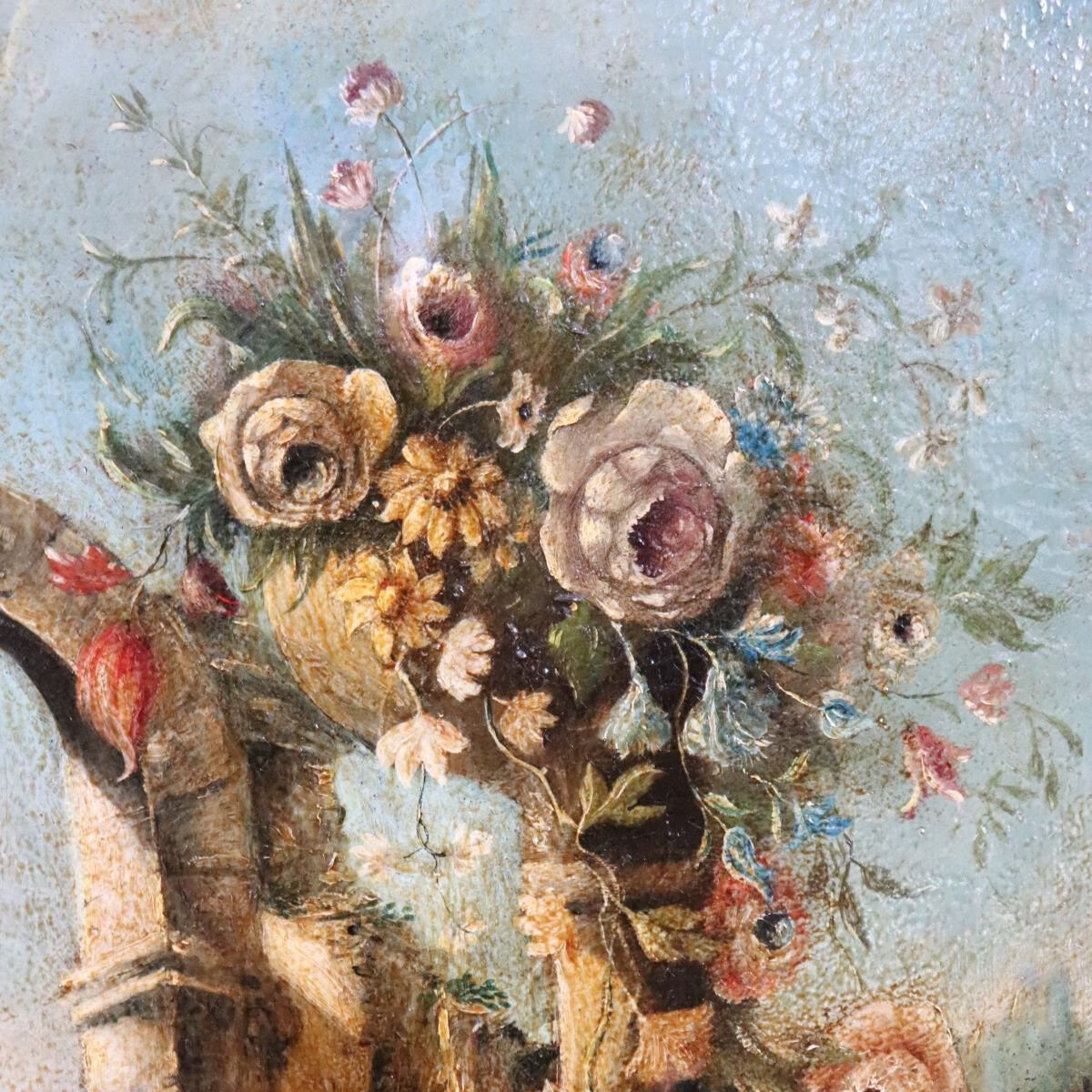 Nature morte antique, huile sur toile, Italie, 19e siècle
