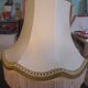 2 bedside lamps in white alabaster with lampshades.