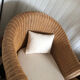 Wide rattan armchair Olivier Shrought