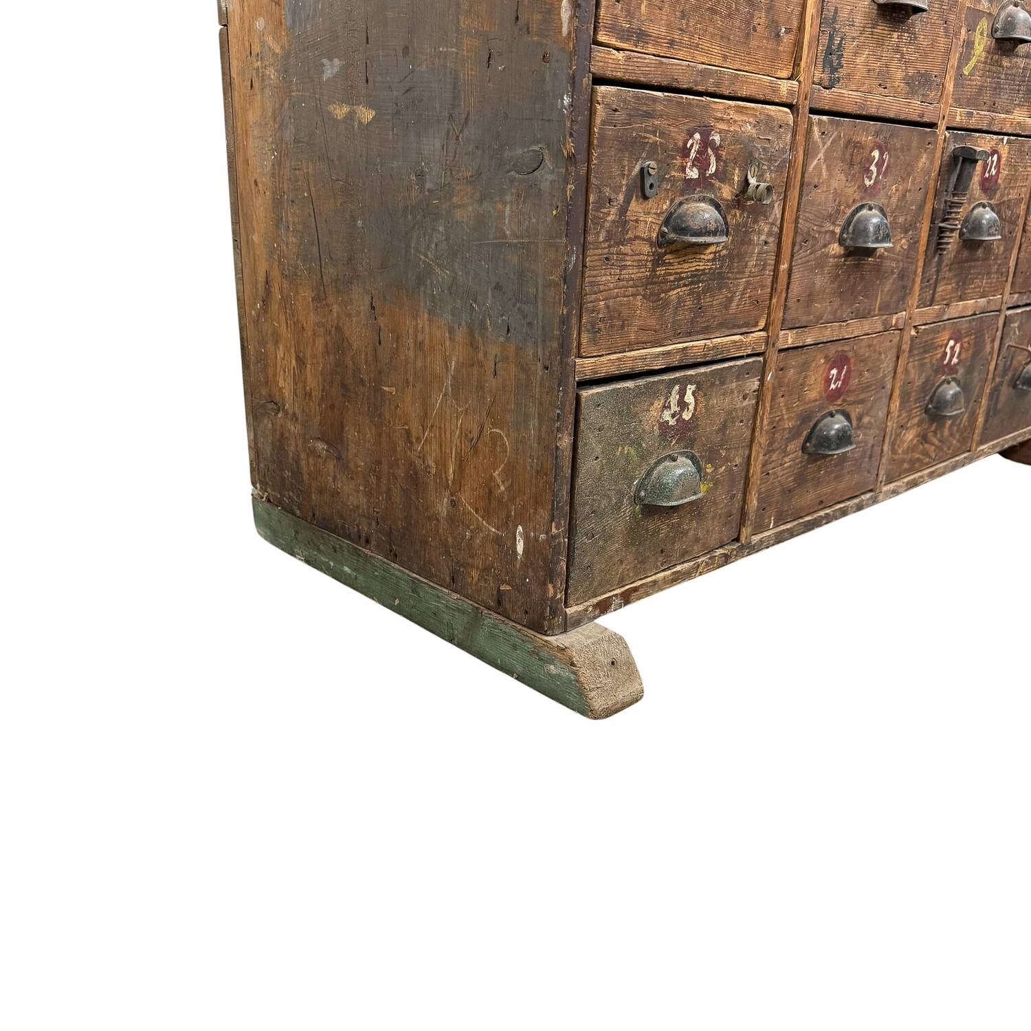 Large Antique Bank of Drawers – 48 Drawer Industrial Cabinet