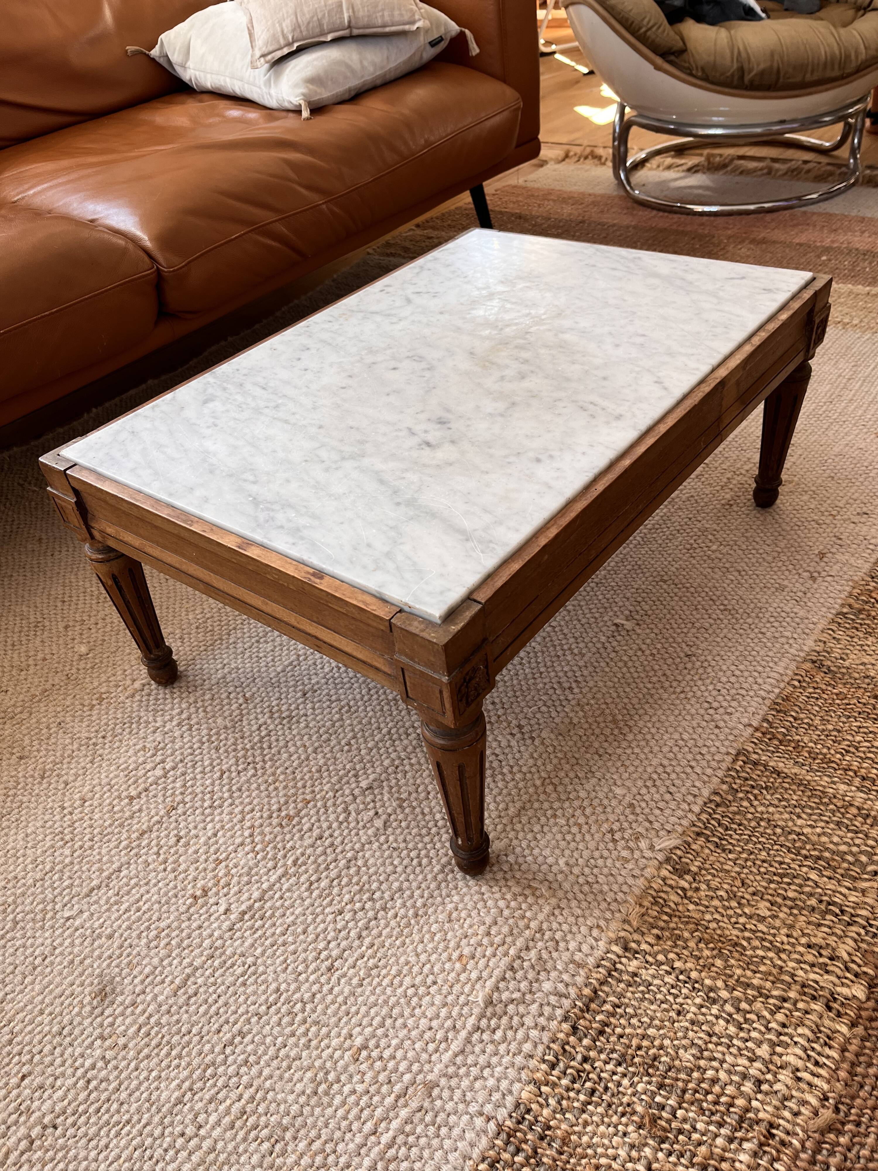 Marble coffee table
