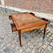 Very large double-sided mahogany desk from the Louis XVI 18th century