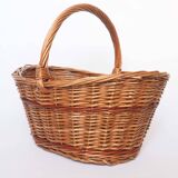 Red line rattan basket
