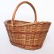 Panier rotin ligne rouge