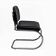 Six of Leatherette and Metal Chromed Cantilever Dining Chairs